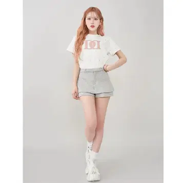 다리치 실루엣 컷 스커트 같은 숏 팬츠 GRY 그레이 S