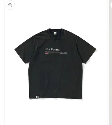 Prips Not Found 텍스트 프린트 티셔츠 블랙