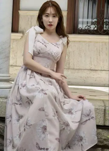 herlipto Sunflower-Printed MidiDress 원피스