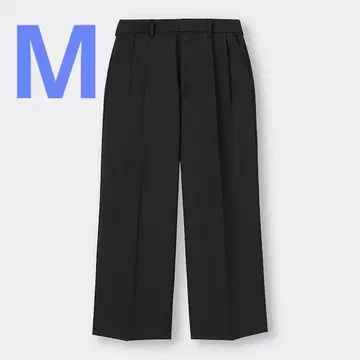 지유 슈퍼 배기 슬랙스 블랙 M
