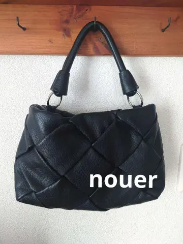 nouer 뜨개질 디자인 블랙 2way 숄더 핸드백