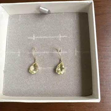 K10YG 레몬 쿼츠 귀걸이