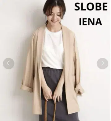 슬로브 이에나 숄카라 미들 자켓 린넨