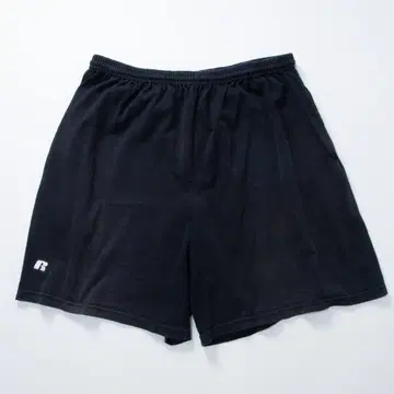 러셀 애슬레틱 맨투맨 하프 팬츠 블랙 면 100