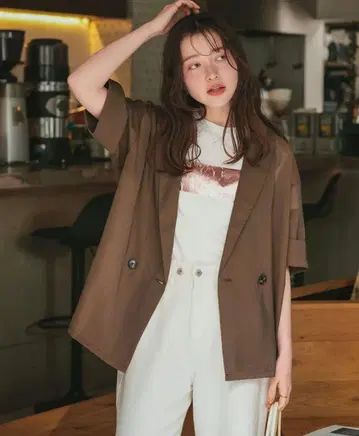완판! titivate 시어 테일러드 하프 자켓