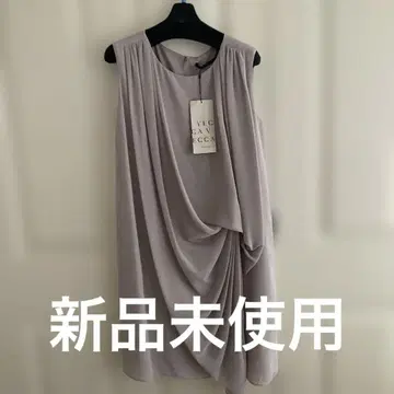 슬리브리스 드레이프 원피스 베이지 F 파티, 결혼식
