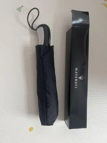 Maserati 접이식 우산 블랙 오토