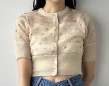 SNIDEL 라이크 시어 가디건