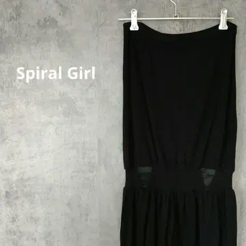 스파이럴 걸 튜브탑 올인원 블랙 캐주얼 썸머