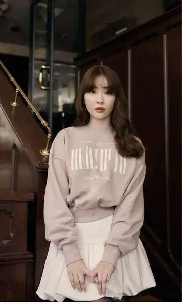 헤르립토 버블 미니 스커트 에크루