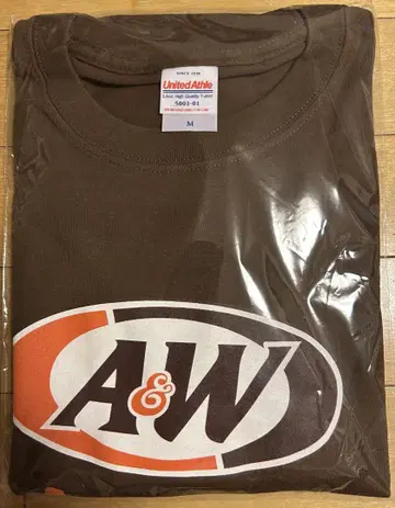 A&W 티셔츠 오키나와 M 사이즈 브라운 매장 구매 미개봉