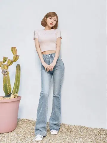 Darich 세미 플레어 데님 팬츠 BLU 블루 S 사이즈