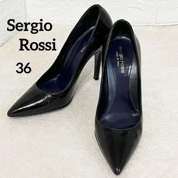 Sergio Rossi 세르지오 로시 에나멜 하이힐 펌프스 블랙 36