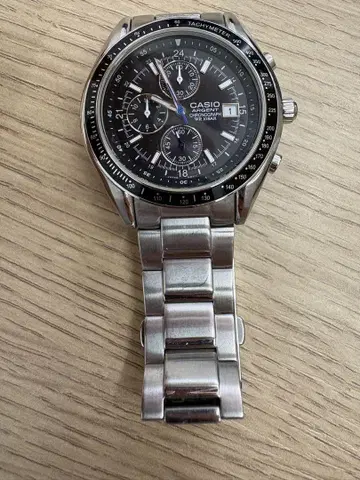CASIO ARGENT 크로노그래프 손목시계 새상품 배터리 교환 완료