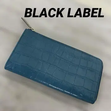 BLACK LABEL 장지갑 L자 지퍼 악어 엠보싱 블루 #C2888