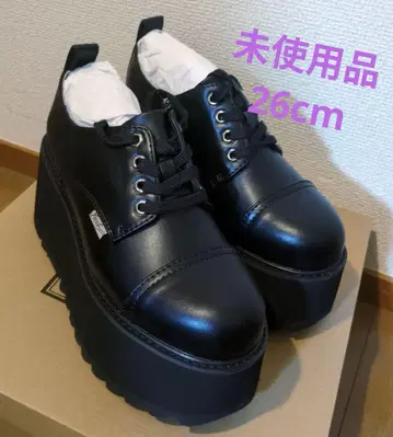 YOSUKE 요스케 플랫폼 레이스업 슈즈 26cm 블랙