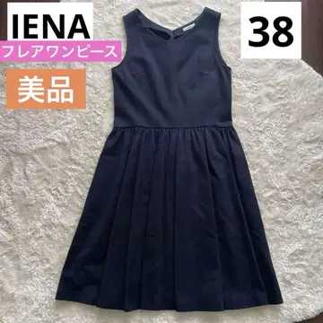 새상품급 IENA 이에나 러셀 플레어 원피스 사이즈 38 네이비