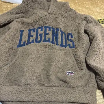 GYDA LEGENDS 자수 브라운 후드티 프리 사이즈