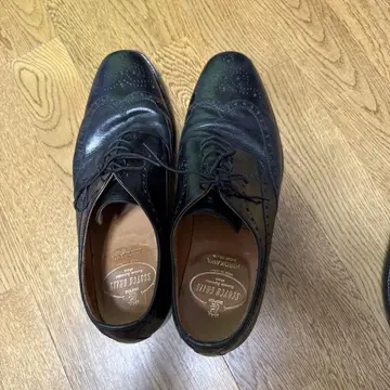 Scotch Grain 블랙 레이스업 로퍼