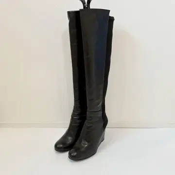 STUART WEITZMAN 롱 부츠 니하이 램 가죽 23cm