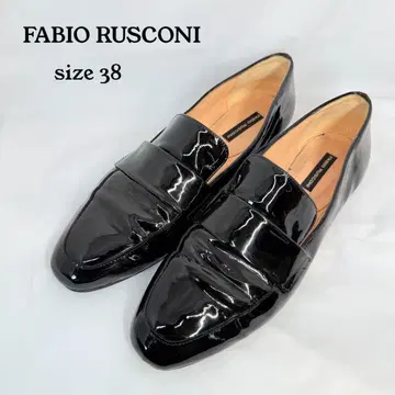 FABIORUSCONI 파비올루스콘이 플랫슈즈 (38) 에나멜 블랙