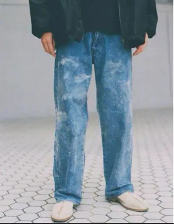 LIDNM SUNBURN FADED DENIM M 사이즈