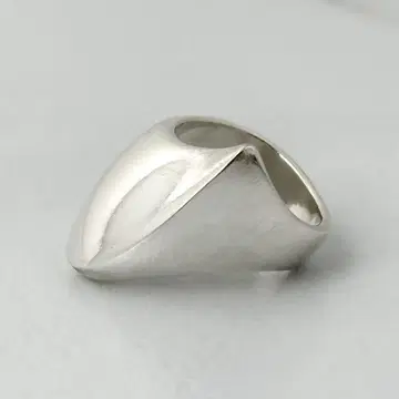 레어 GEORG JENSEN 반지 91 실버 925 와이드 16호