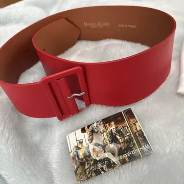 그레이스 콘티넨탈 MAISON BOINET 빨간색 가죽 벨트