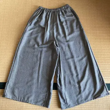 기모노 리메이크 실크 와이드 팬츠