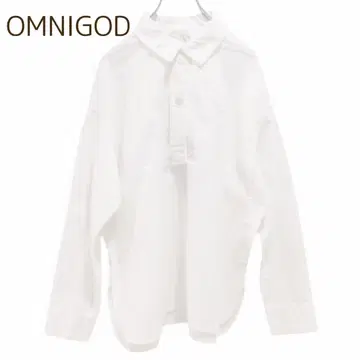 OMNIGOD 옴니갓 면 코튼 셔츠 풀오버 화이트 2 M
