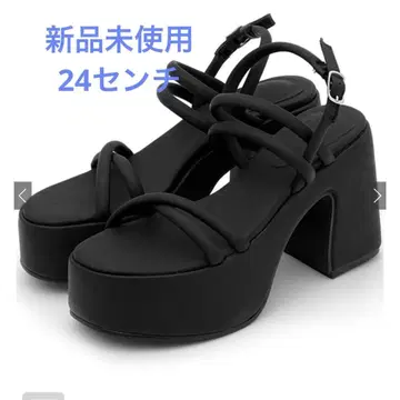GRL 튜브 스트랩 청키 힐 샌들 zr1187