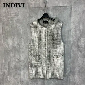 INDIVI 트위드 베스트 38