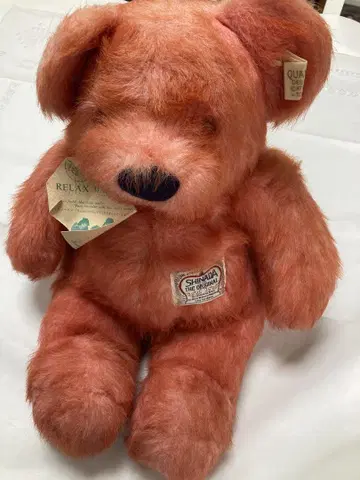 SHINADA 코랄 핑크 테디베어 곰 봉제 인형