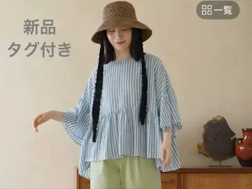 COMFORT 린넨 와이드 블라우스 L 니코앤드