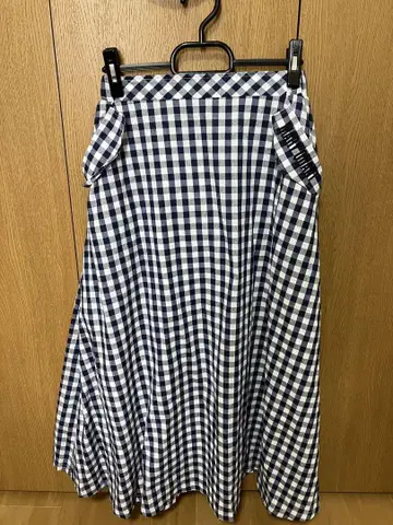 MARY QUANT 깅엄 체크 롱 스커트