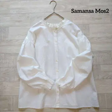 Samansa Mos2 사만사 모스모스 프릴 레이스 셔링 블라우스 F
