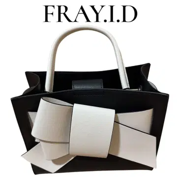 FRAY id 바이컬러 리본 미들 백 [한정 컬러]