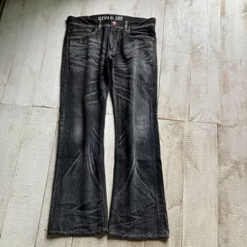 에드윈 503 플레어 데님 w34 블랙 빈티지 가공