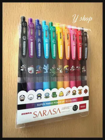 SARASA 클립 10개 세트 슈퍼 마리오 파워