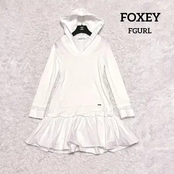 FOXEY FGURL 도킹 원피스 튜닉 프릴 후드 40