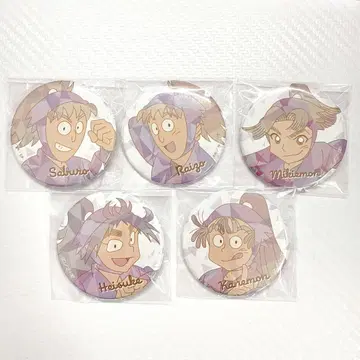 닌자 타마 란타로 프리즘 패턴 캔뱃지 오하마 쿠쿠치 하치야 후와 타무라