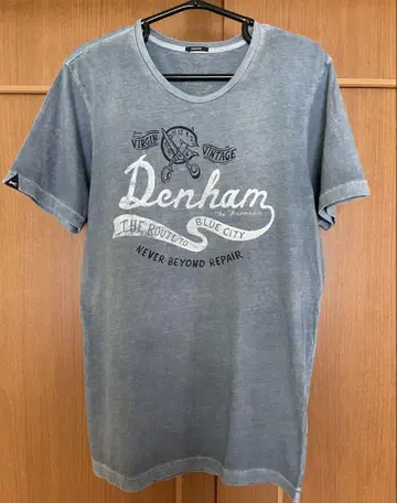 Denham 티셔츠 블루 계열 빈티지풍 M