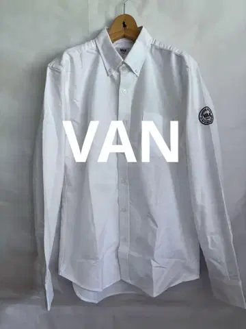 VAN 화이트 버튼 다운 셔츠 L 미사용