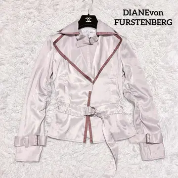 DIANEvonFURSTENBERG 새틴 자켓 벨트 초커