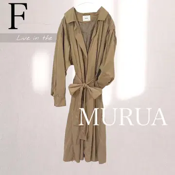 완판! MURUA 무루아 백 플리츠 플레어 코트