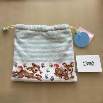 FEILER 스트라이프 자수 복조리 파우치