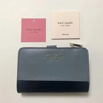 kate spade 접이식 지갑 바이컬러 블루