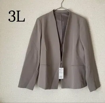 노카라 자켓 긴팔 상의 빅 사이즈 3L 그레이지 세탁 가능