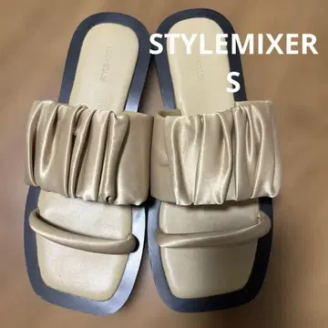 STYLEMIXER 새틴 개더 샌들 S