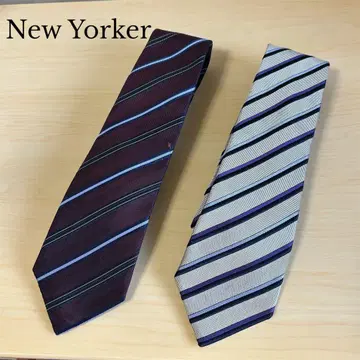 NEWYORKER 넥타이 2종 세트 스트라이프 패턴 비즈니스 포멀